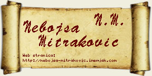 Nebojša Mitraković vizit kartica